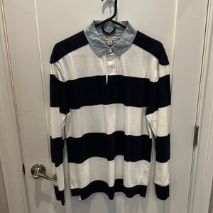 J Crew striped Henley, size small